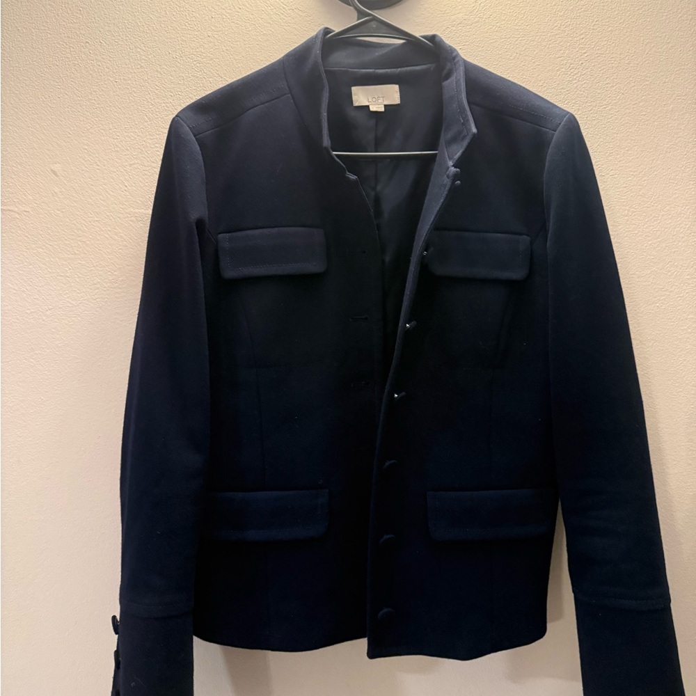 LOFT Dark Blue Military Jacket‎